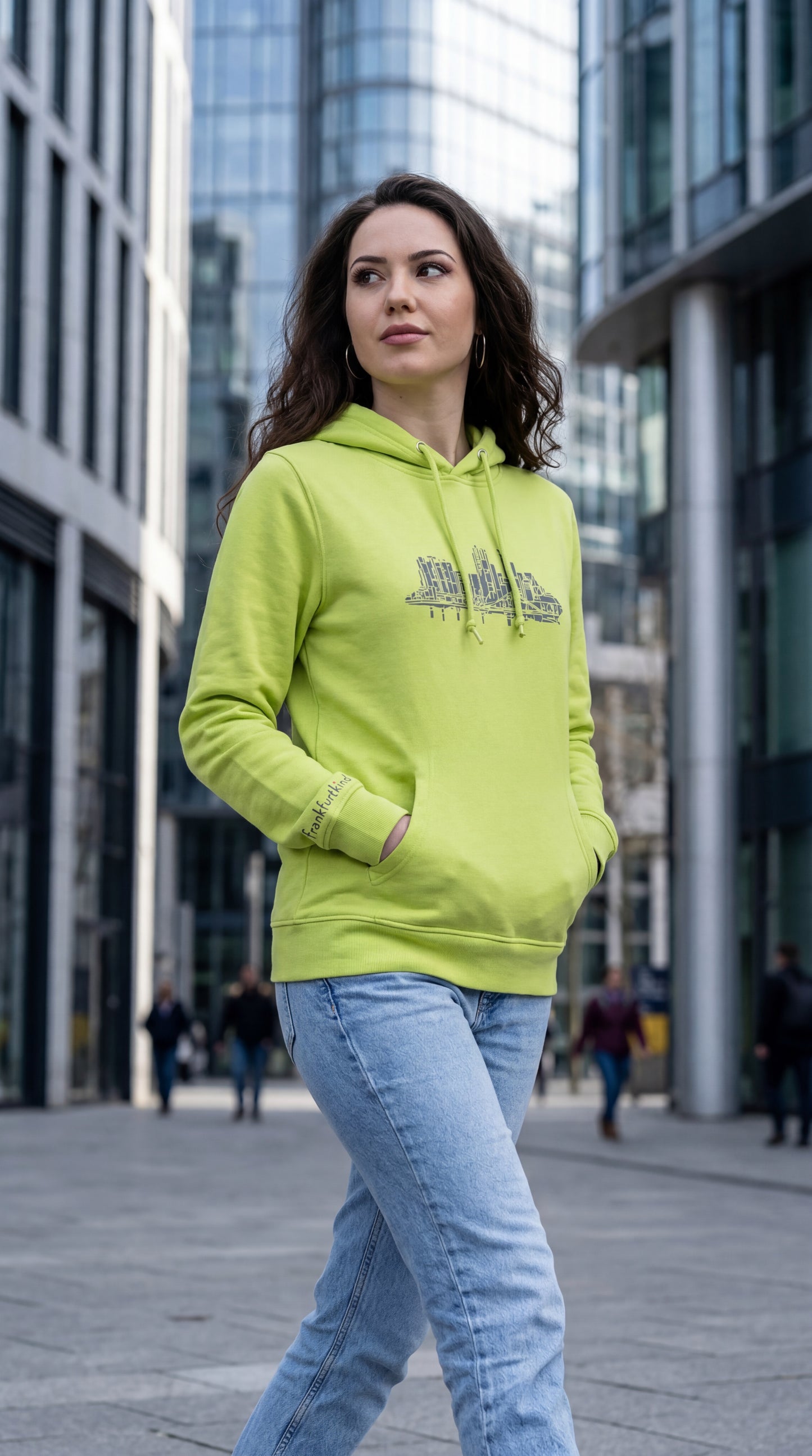 skyline by frankfurtkind | organic Ladies Hoodie