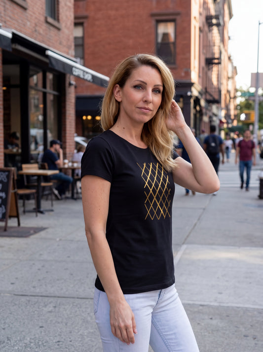 Geripptes by frankfurtkind | T-Shirt women Round-neck