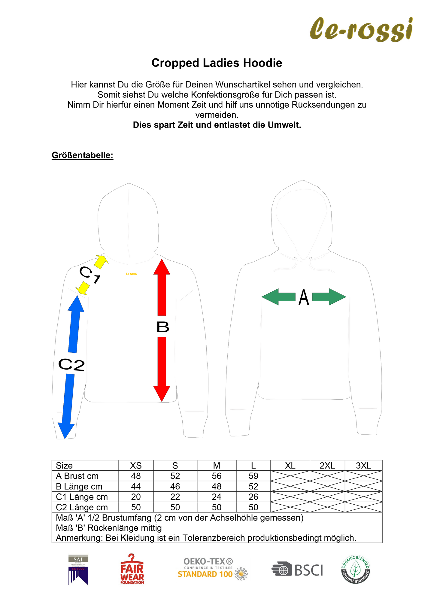 frankfurtkind | Cropped Ladies Hoodie