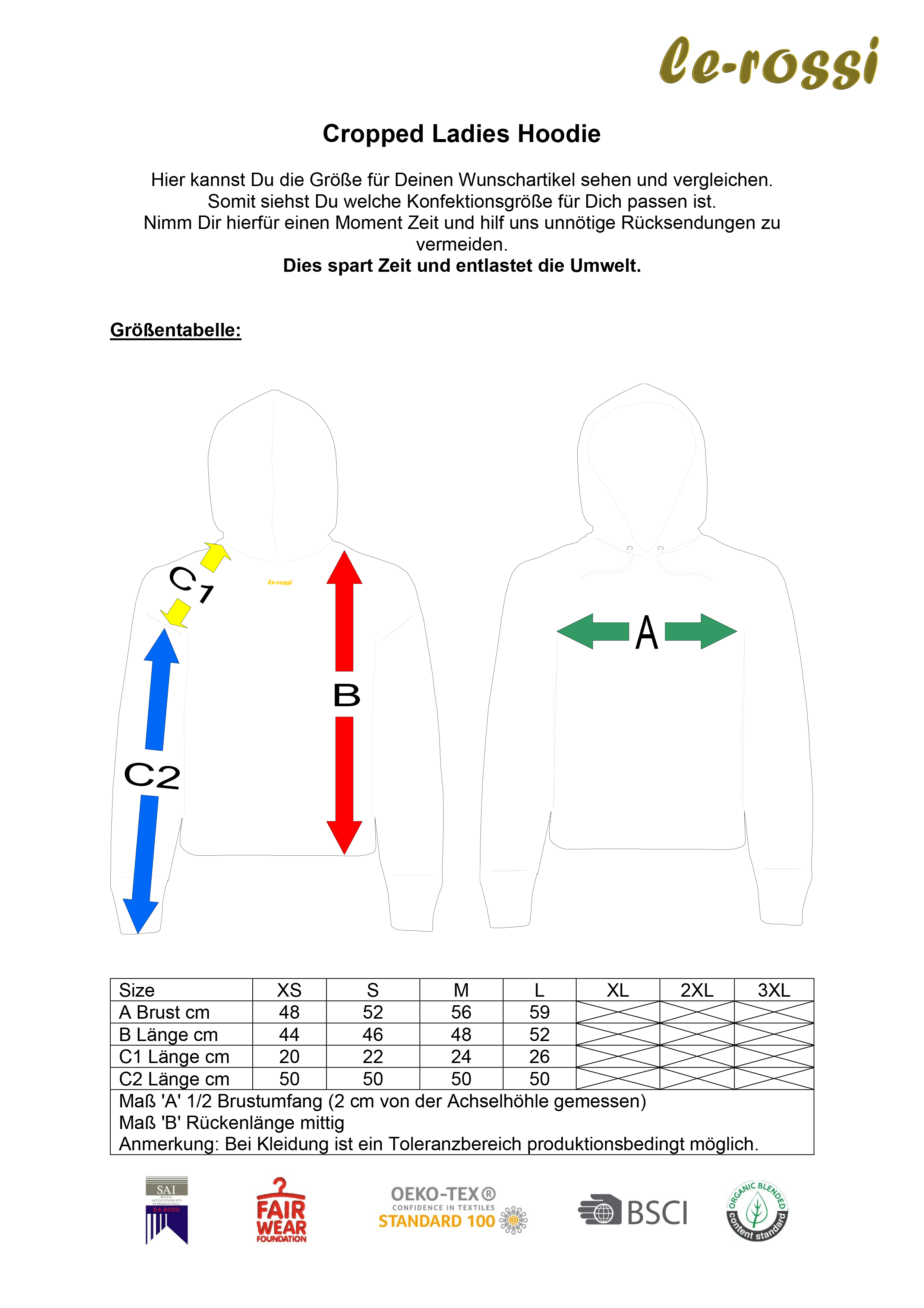 frankfurtkind | Cropped Ladies Hoodie