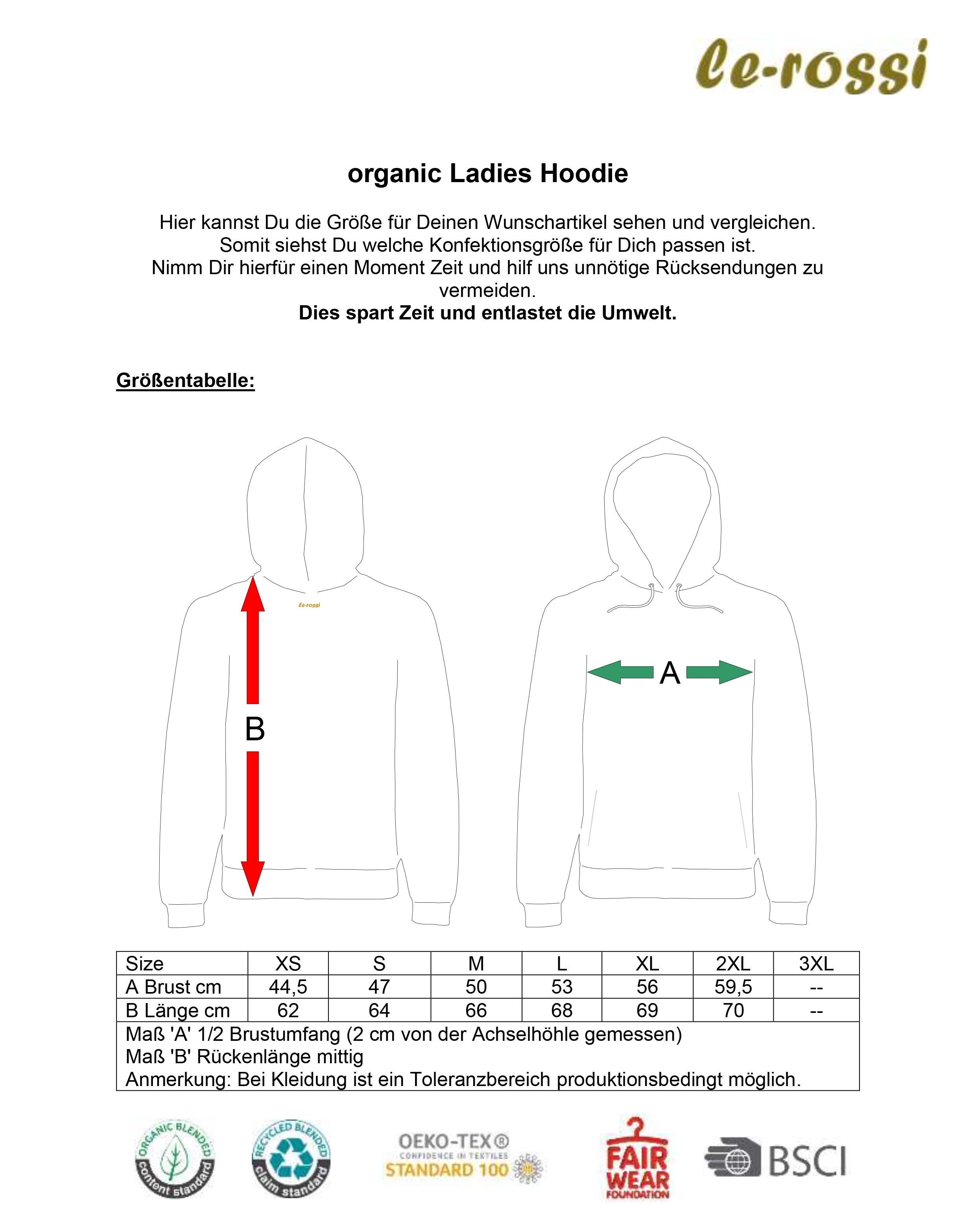 frankfurtkind | organic Ladies Hoodie