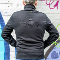 Skyline BLACK by frankfurtkind | organic Sweat Jacket unisex