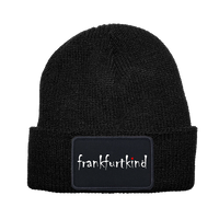 Removable Patch Beanie unisex black