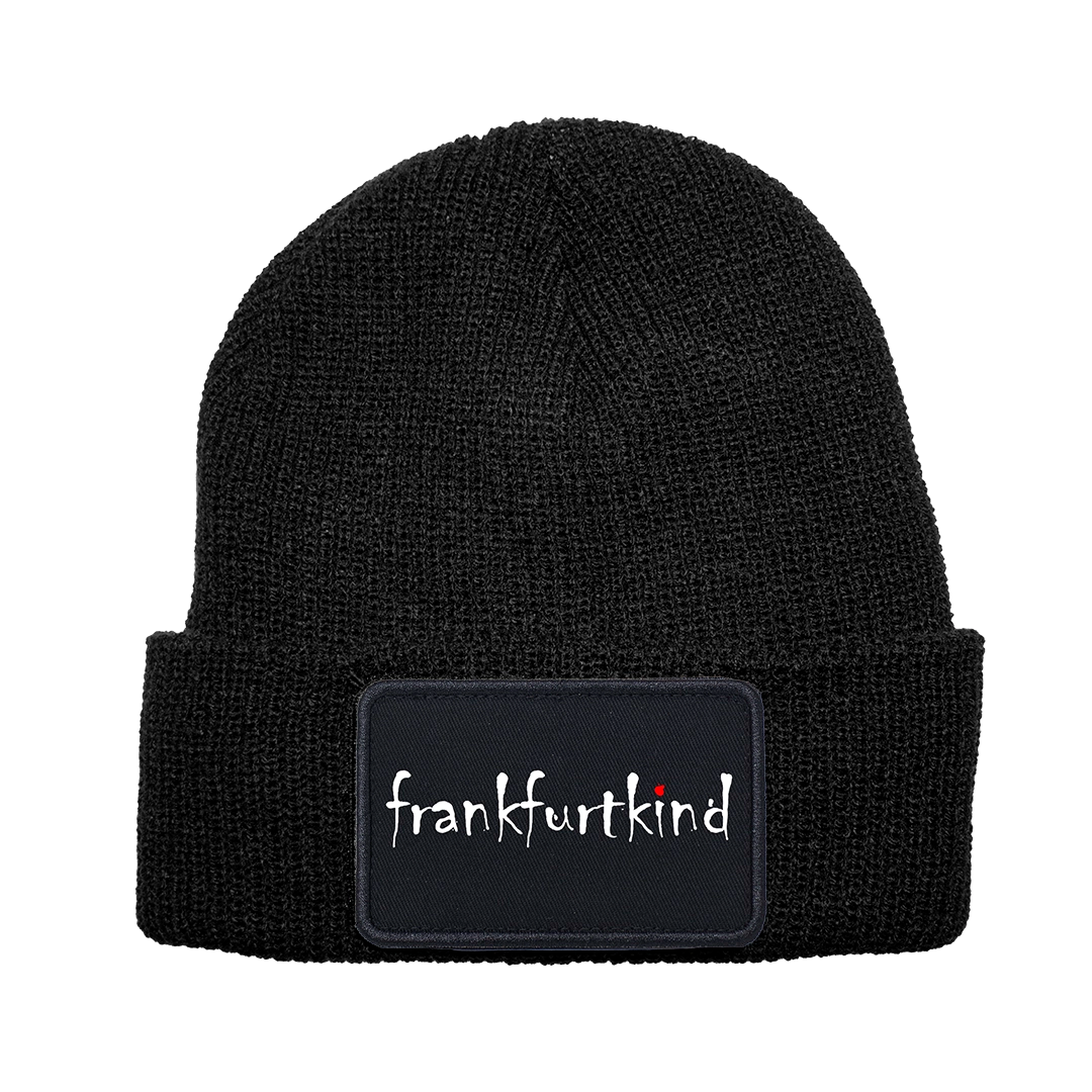 Removable Patch Beanie unisex black