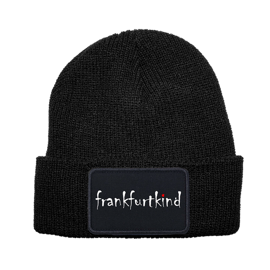Removable Patch Beanie unisex black