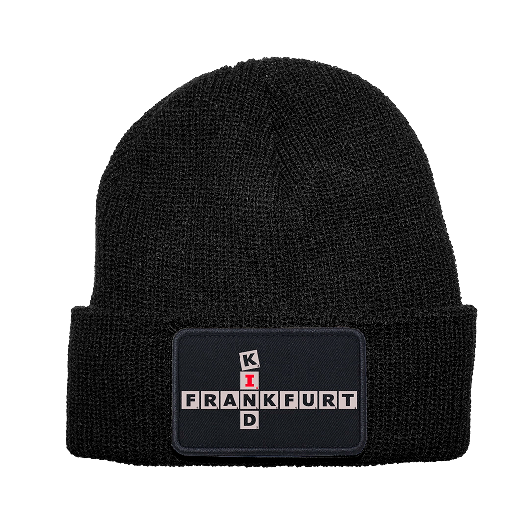 Removable Patch Beanie unisex black