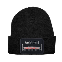 Removable Patch Beanie unisex black