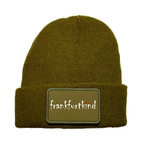 Removable Patch Beanie unisex green