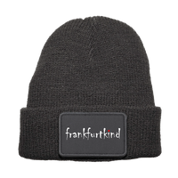 Removable Patch Beanie unisex grey