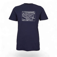 Navy Alt-Sax Frankfurt T-Shirt von frankfurtkind mit Frontprint.