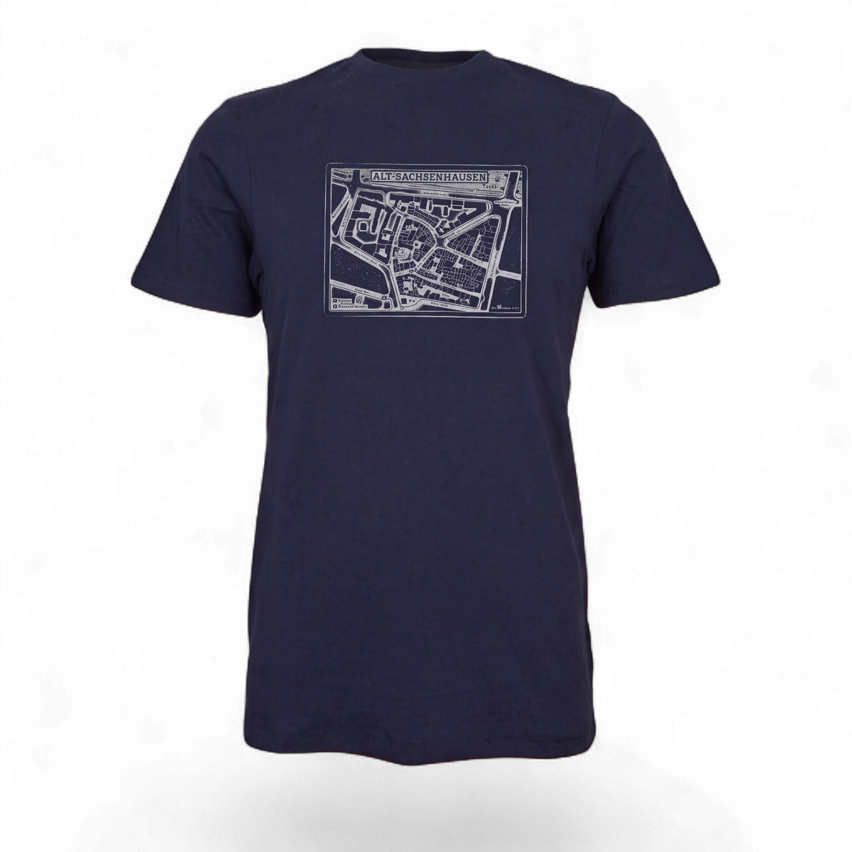 Navy Alt-Sax Frankfurt T-Shirt von frankfurtkind mit Frontprint.