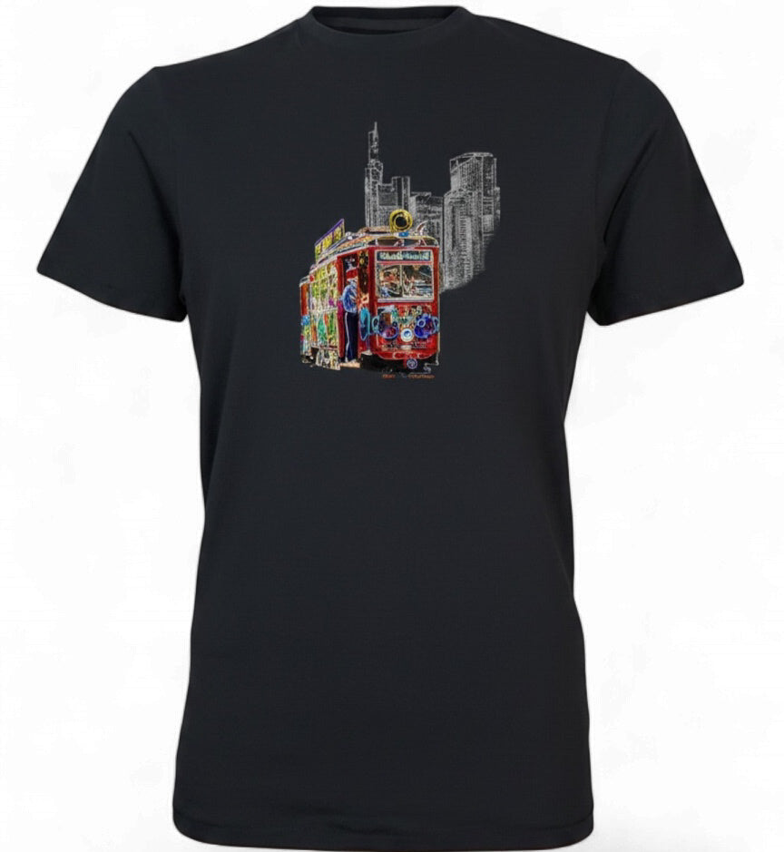 Schwarzes Ebbel-Ex Frankfurt T-Shirt von frankfurtkind mit Frontprint.