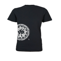 Schwarzes Frankfurter Deckel Frankfurt T-Shirt von frankfurtkind mit Frontprint.