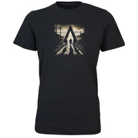 Schwarzes Gleisdreieck Frankfurt T-Shirt von frankfurtkind mit Frontprint.