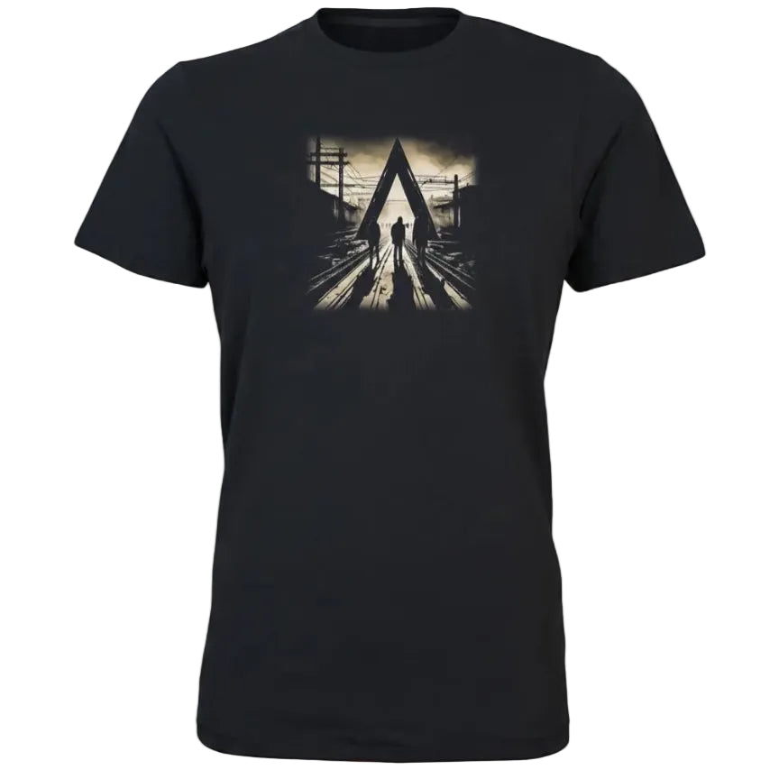 Schwarzes Gleisdreieck Frankfurt T-Shirt von frankfurtkind mit Frontprint.