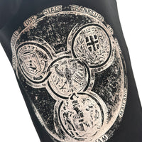Schwarzes Partnerstädte Frankfurt T-Shirt von frankfurtkind mit Detailansicht.