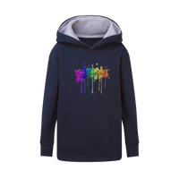 Navy grauer snippet Frankfurt Kids Contrast Hoodie von frankfurtkind mit Frontprint.