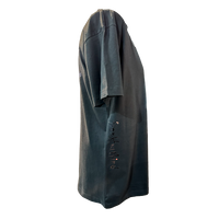 Schwarzes Skyline Black Frankfurt Heavy Oversized T-Shirt von frankfurtkind mit Seitenprint.