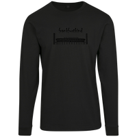 Schwarzes Waldstadion Black-Carbone Frankfurt Longsleeve von frankfurtkind mit Frontprint.