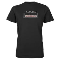 Schwarzes Waldstadion Frankfurt T-Shirt von frankfurtkind mit Frontprint.