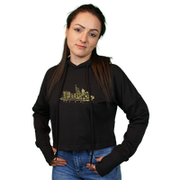 Skyline GOLD by frankfurtkind | Cropped Ladies Hoodie