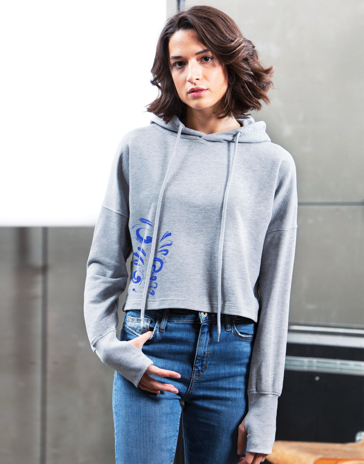 Bembel by frankfurtkind | Cropped Ladies Hoodie