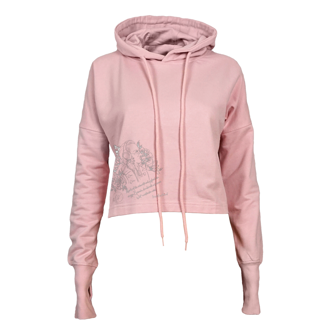 Ganz ohne Worte by frankfurtkind | Cropped Ladies Hoodie