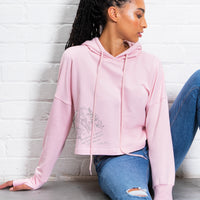 Ganz ohne Worte by frankfurtkind | Cropped Ladies Hoodie