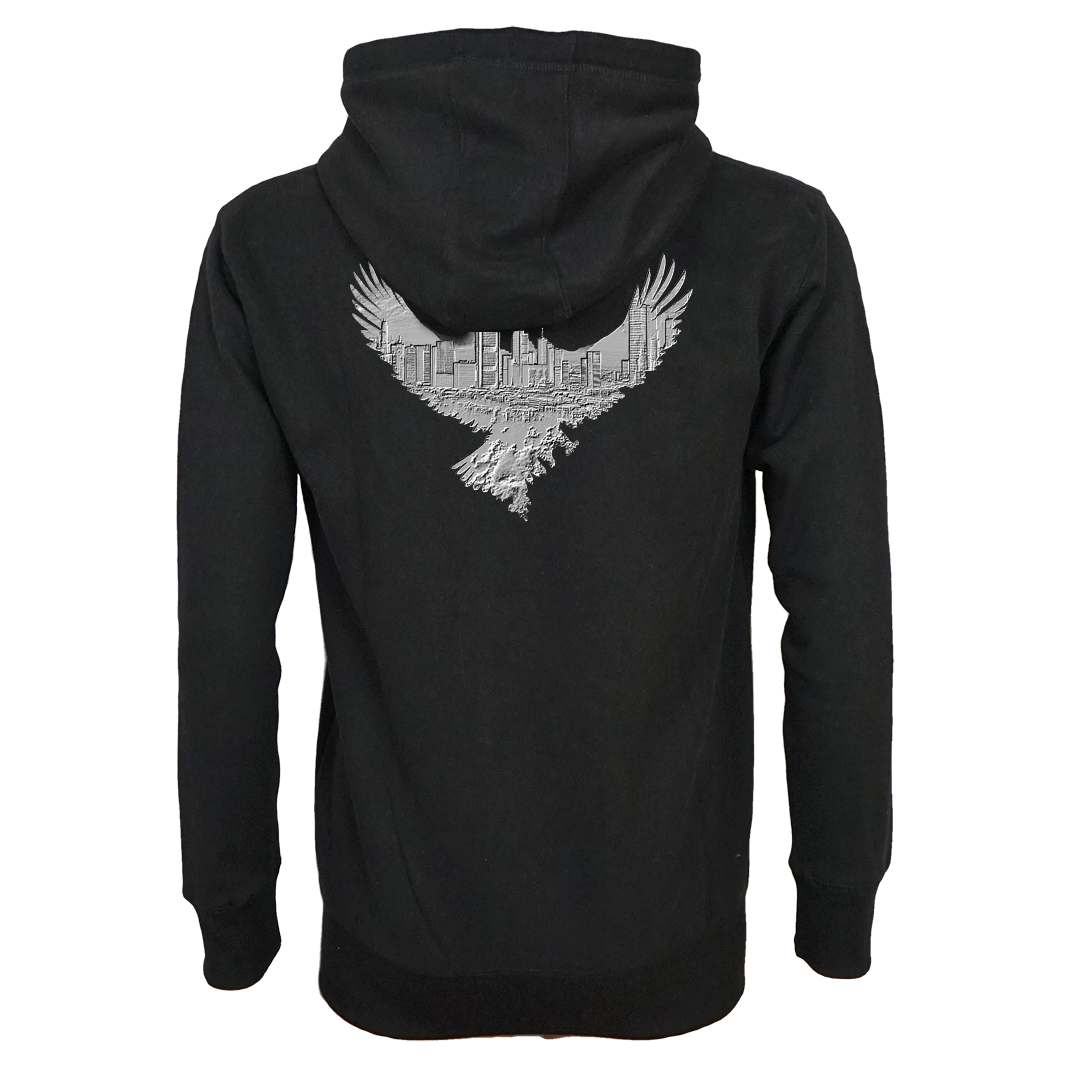 Eagle Skyline by frankfurtkind | M-Star Hoodie Full-Zip unisex