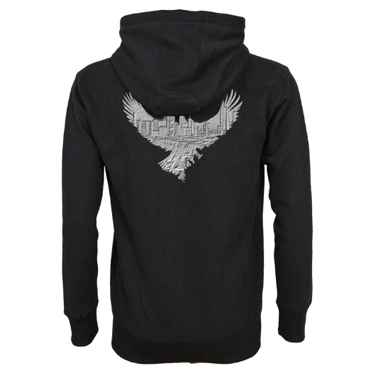Eagle Skyline by frankfurtkind | M-Star Hoodie Full-Zip unisex