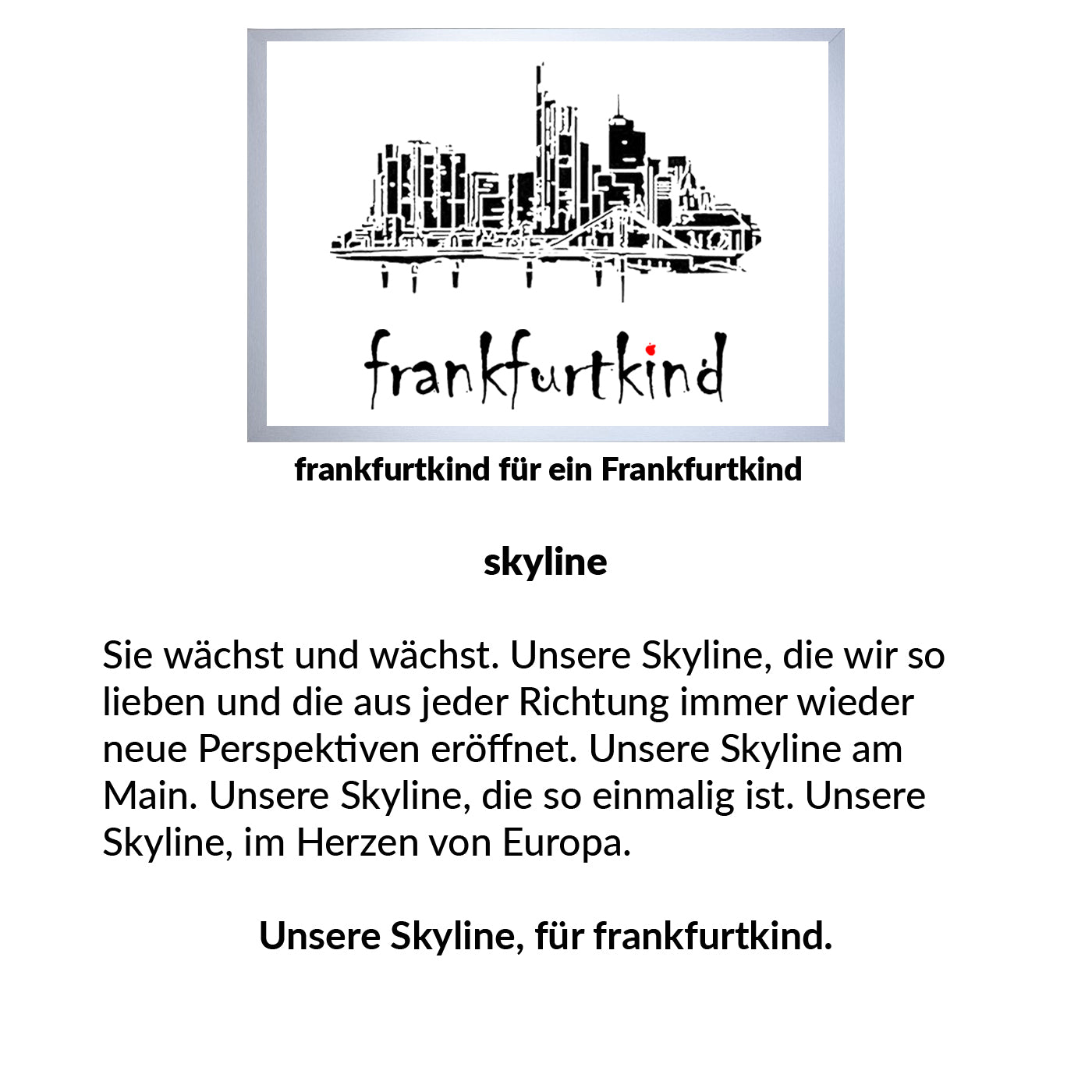 Skyline by frankfurtkind | T-Shirt regular unisex