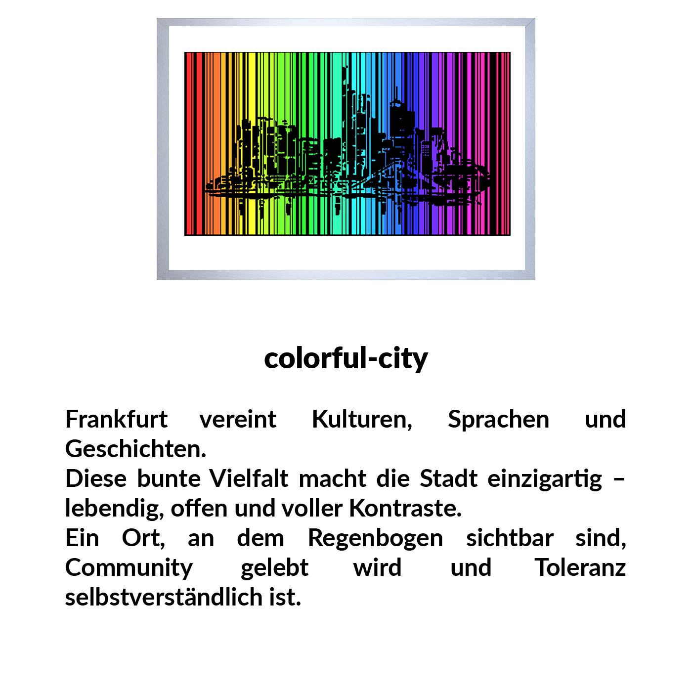 colorful-city by frankfurtkind | T-Shirt regular unisex