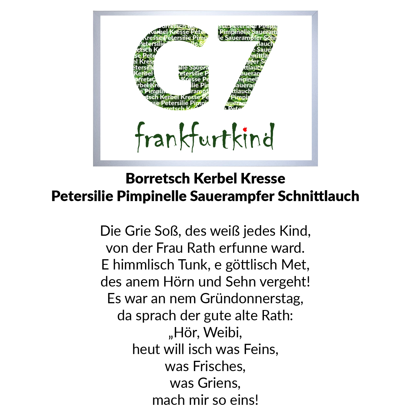 G7 sieben Kräuter by frankfurtkind | T-Shirt regular unisex