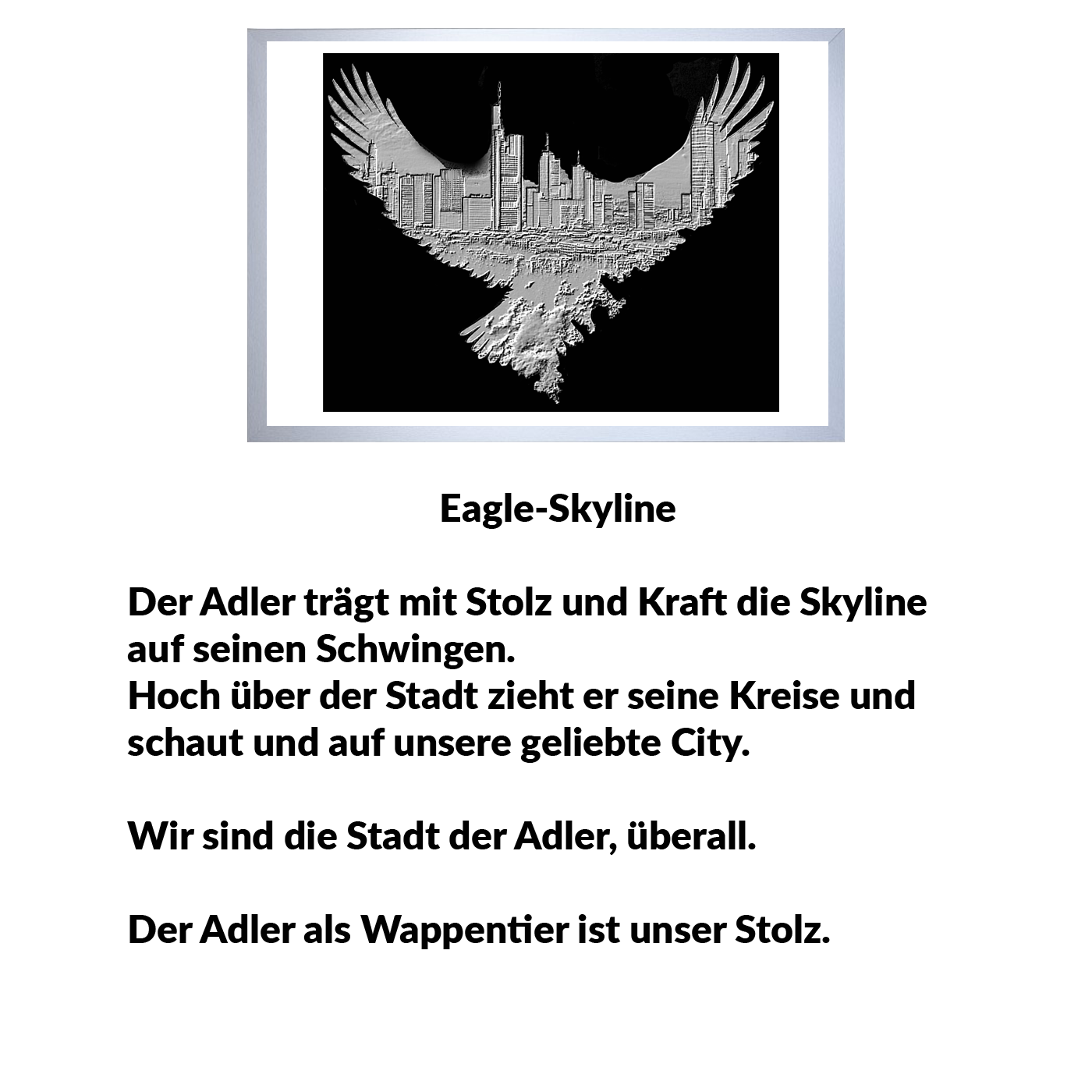 Eagle-Skyline by frankfurtkind | T-Shirt regular unisex