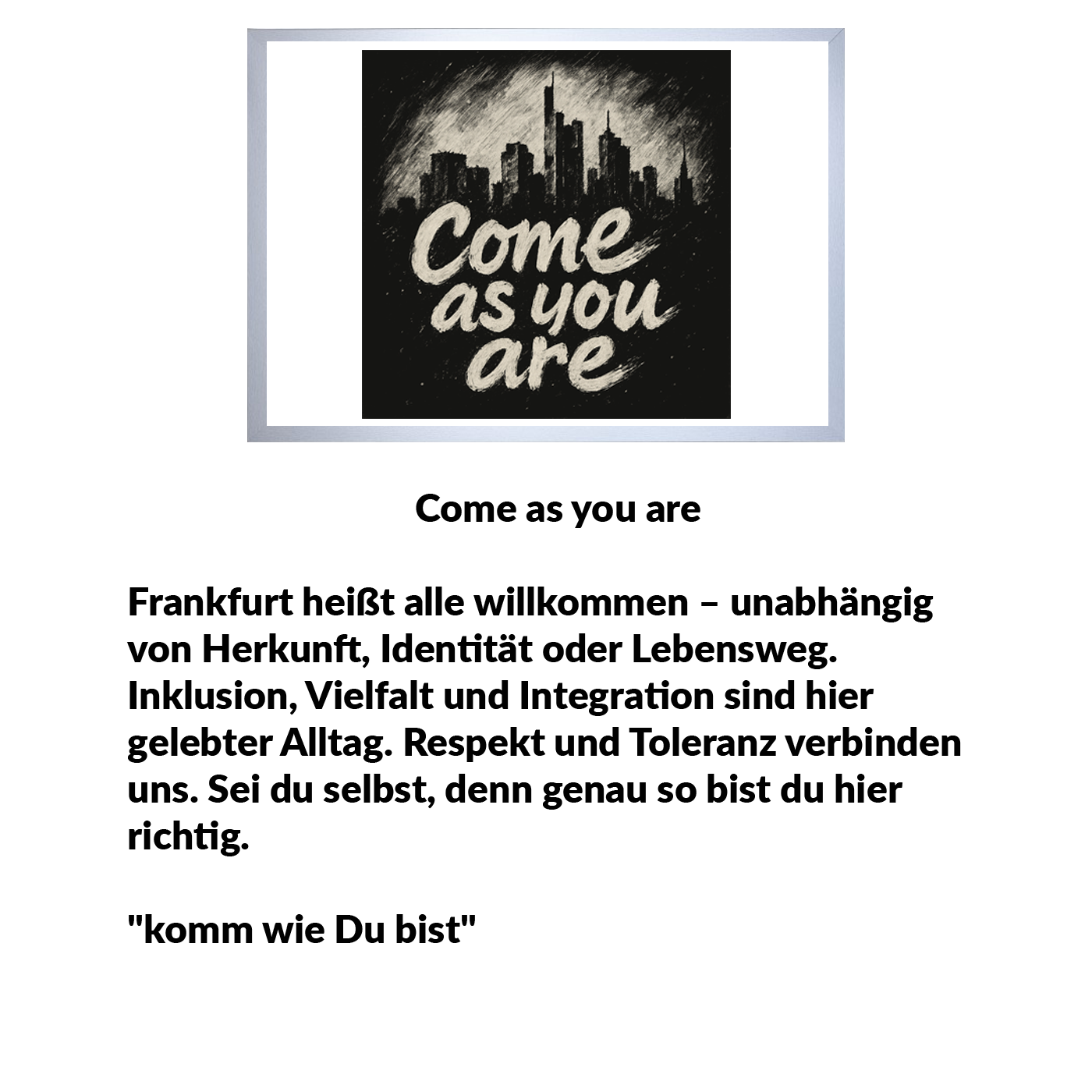 come-as-you-are by frankfurtkind | T-Shirt regular unisex