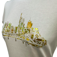 Skyline sunrise by frankfurtkind | T-Shirt women Round-neck