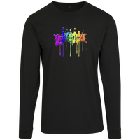 Schwarzes Rainbow Frankfurt Longsleeve von frankfurtkind mit Frontprint.