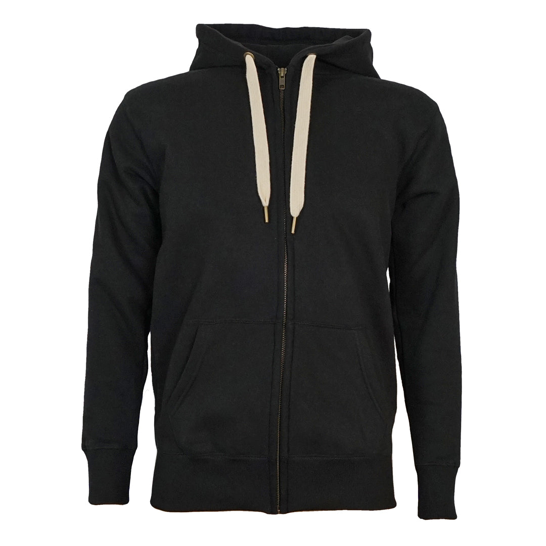 Schwarzer Waldstadion Frankfurt ZIP Hoodie von frankfurtkind Frontansicht.