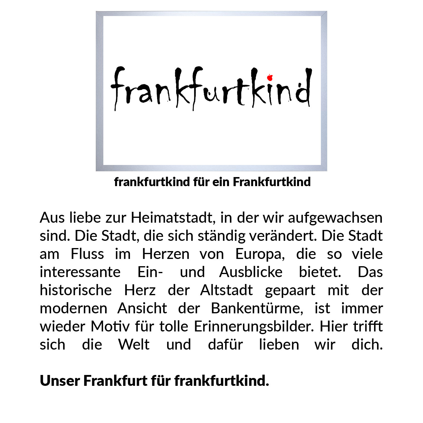 frankfurtkind | Tubescarf Schlauchschal unisex one size
