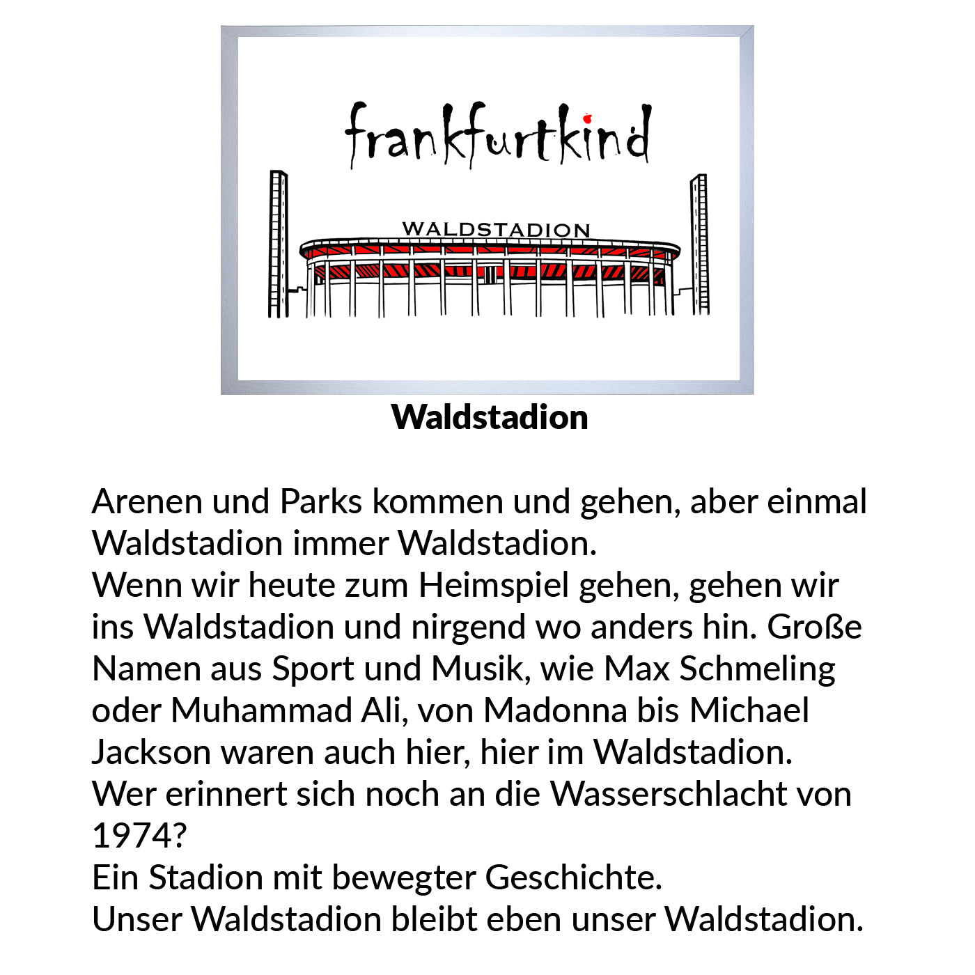 Waldstadion by frankfurtkind | organic ZIP Hoodie unisex