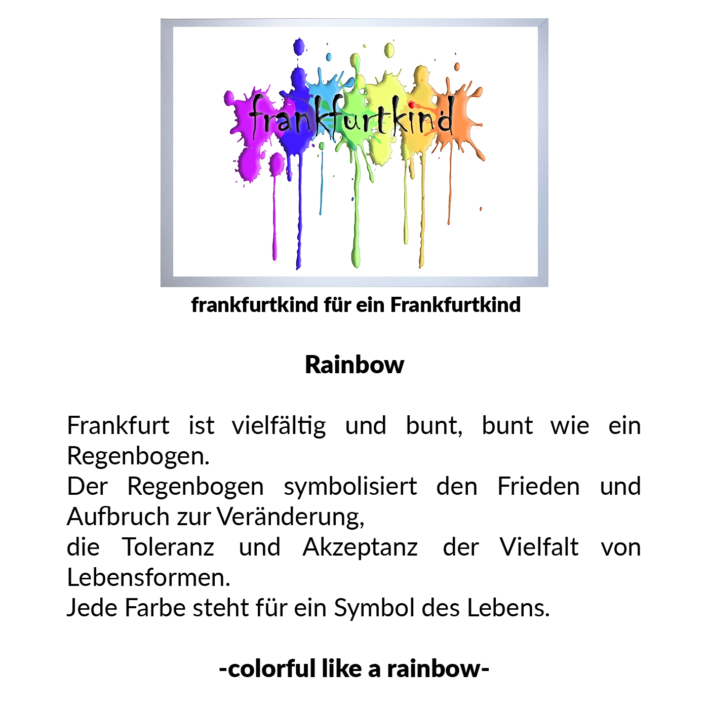 Rainbow by frankfurtkind | T-Shirt Kids regular unisex