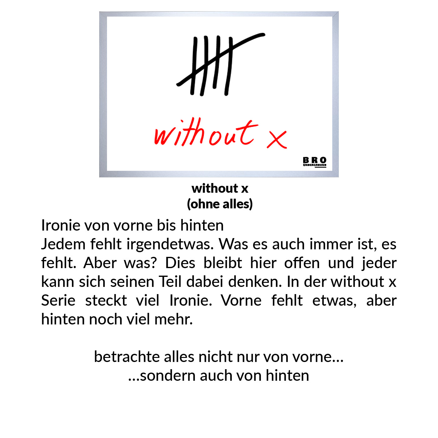 without-x by BRO-underground | organic Hoodie unisex