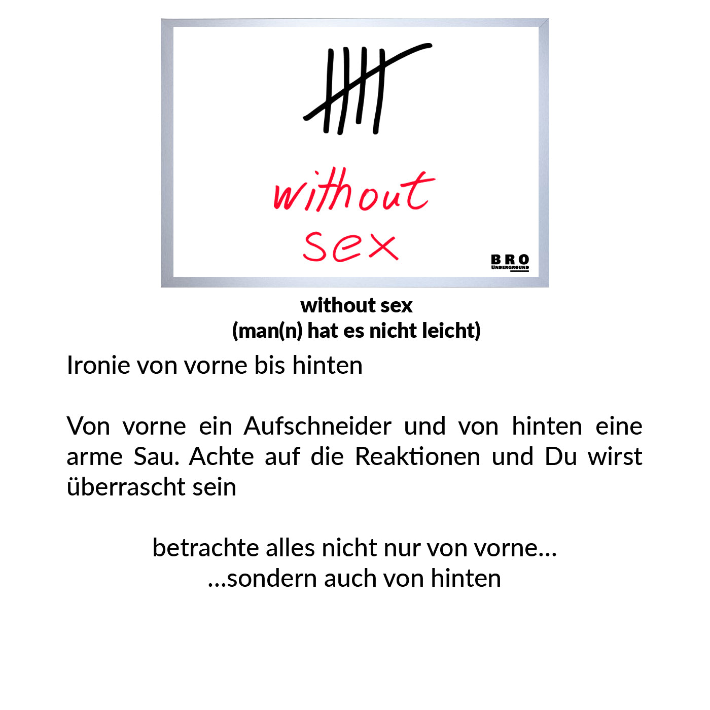 without-sex by BRO-underground | Shirt longsleeve unisex