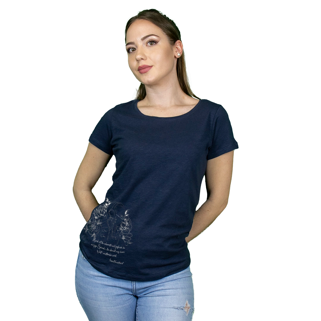 ganz ohne Worte by ozlems_tattooart | T-Shirt women Round-neck