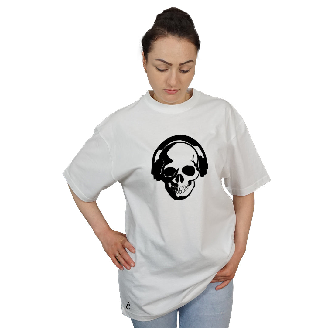 skull by AC alecsandra.art | T-Shirt oversized unisex